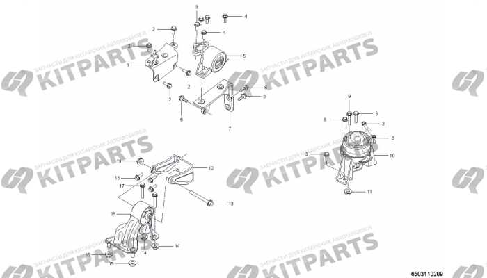 Опоры ДВС (CVT) Lifan