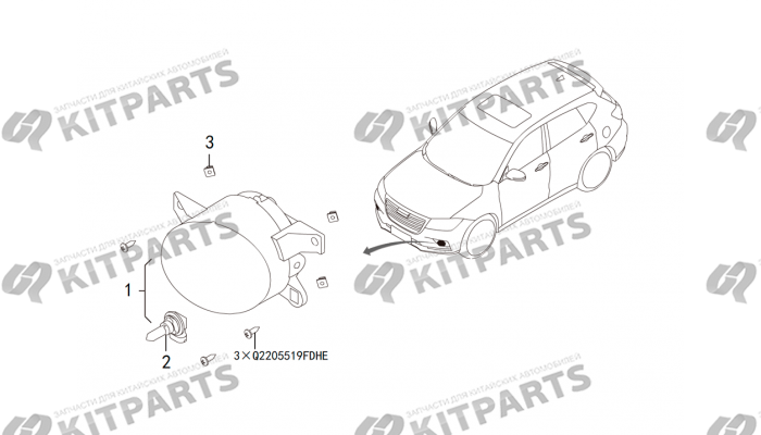 Передние противотуманки Haval