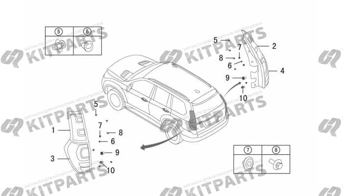 Задние комбинированные фонари Haval