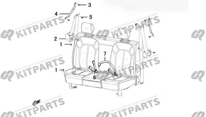 Задний ремень безопасности Haval