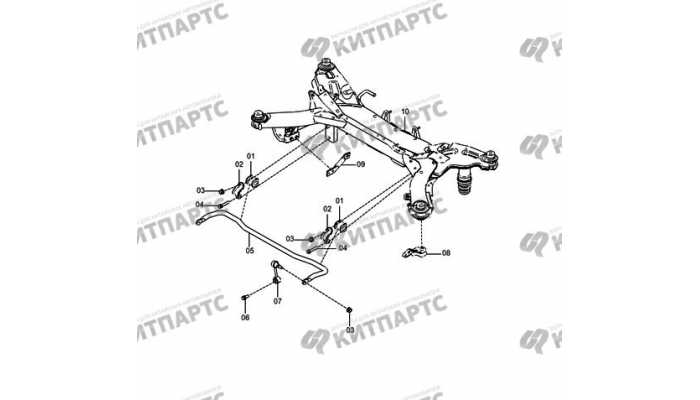 Подрамник и стабилизатор задние FAW