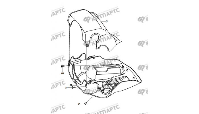 Кожух рулевой колонки FAW