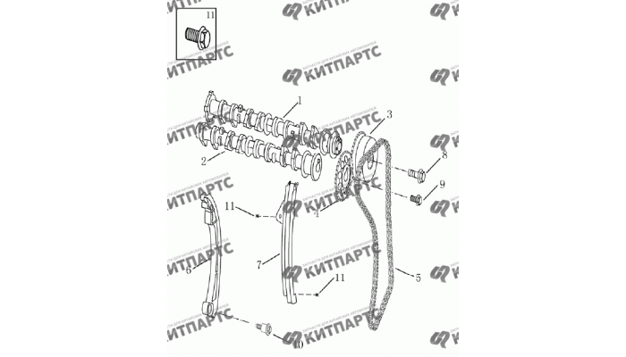 ГРМ (1,8 l) Geely